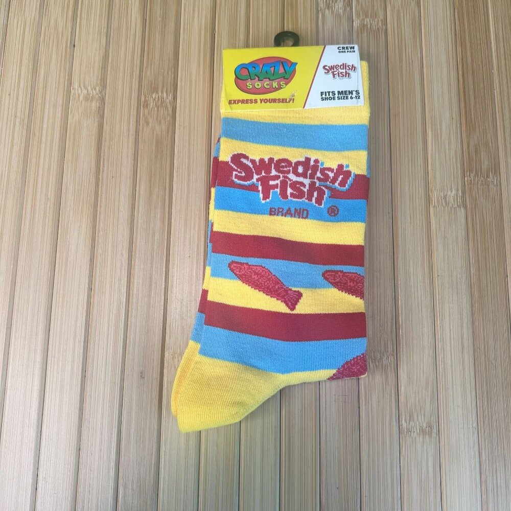 NWT Crazy Socks Swedish Fish Adult Socks Sz 6-12